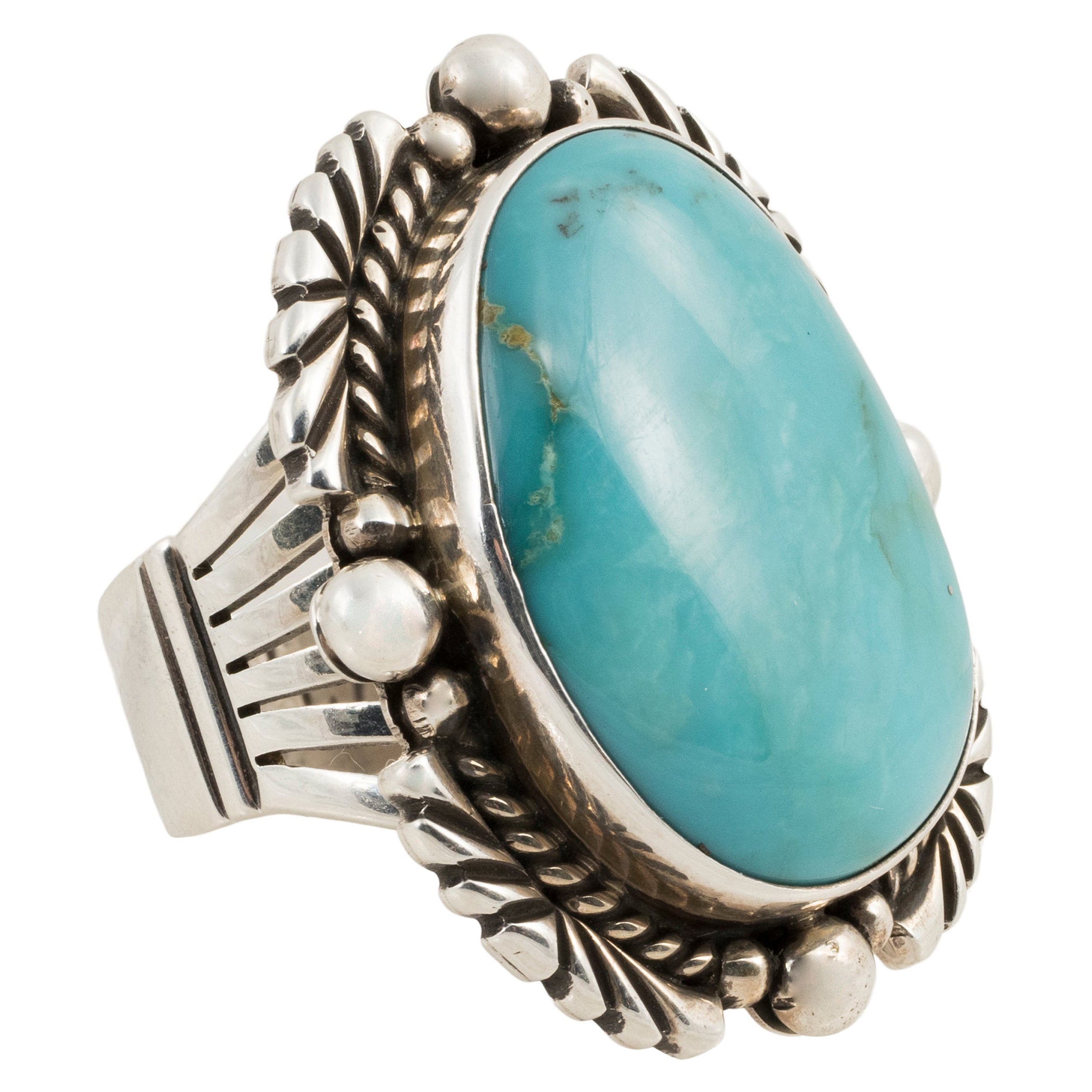 Navajo Blauer Diamant-Türkis-Ring