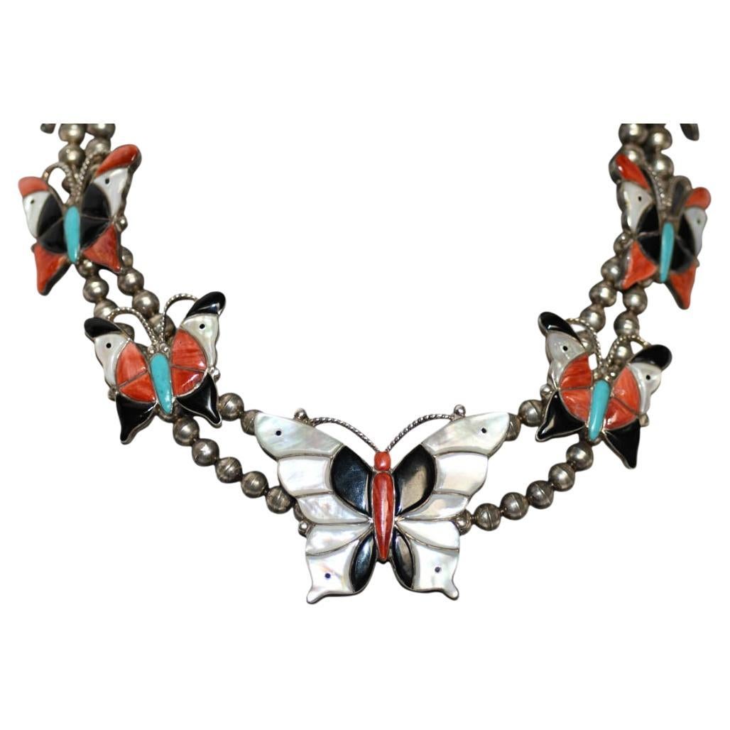 Navajo Butterfly Collana d'argento 3.30oz