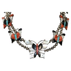 Navajo Butterfly Collana d'argento 3.30oz