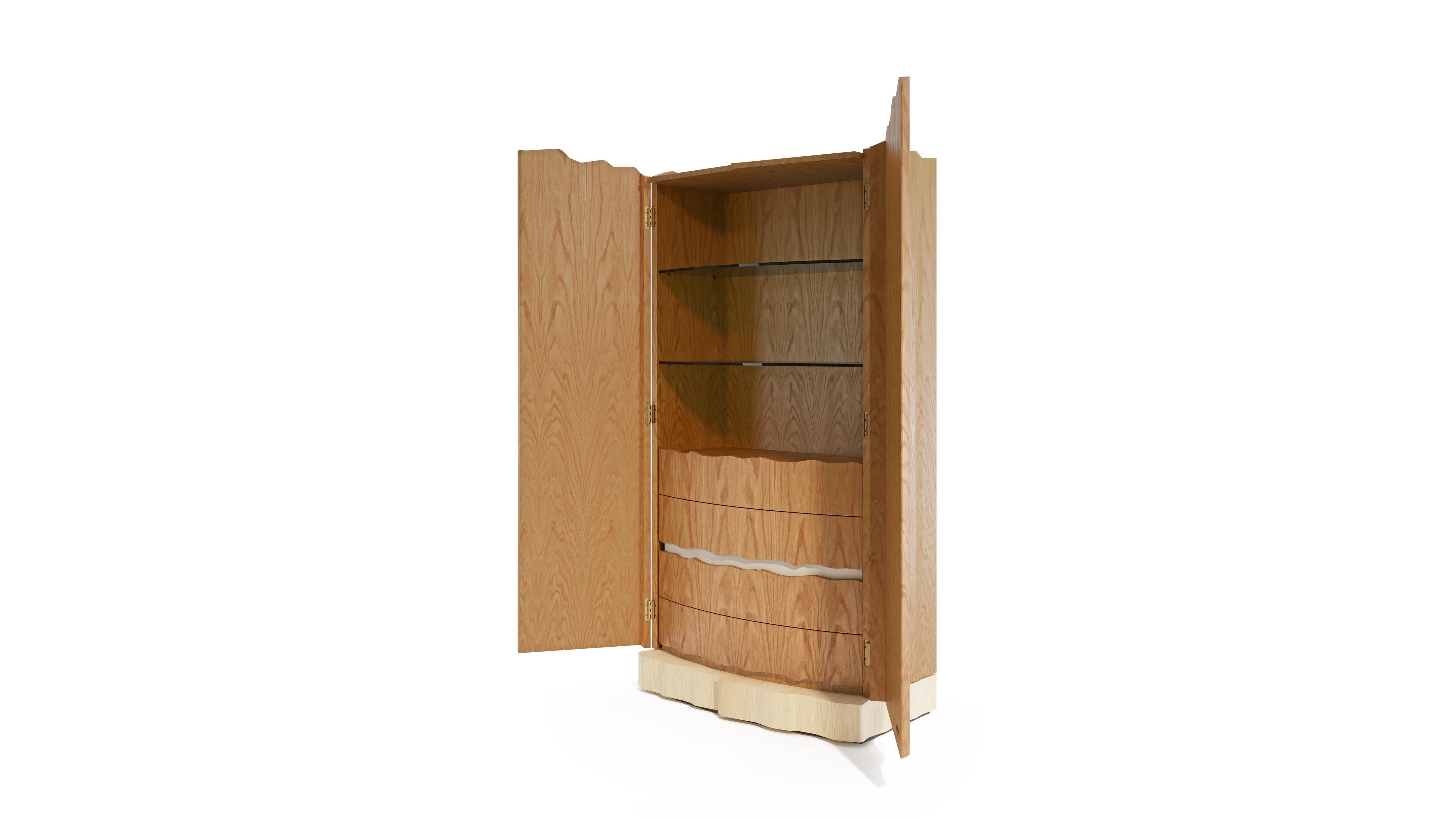 Portuguese Navajo Canyon Cabinet, Oak and Sycamore, InsidherLand by Joana Santos Barbosa For Sale