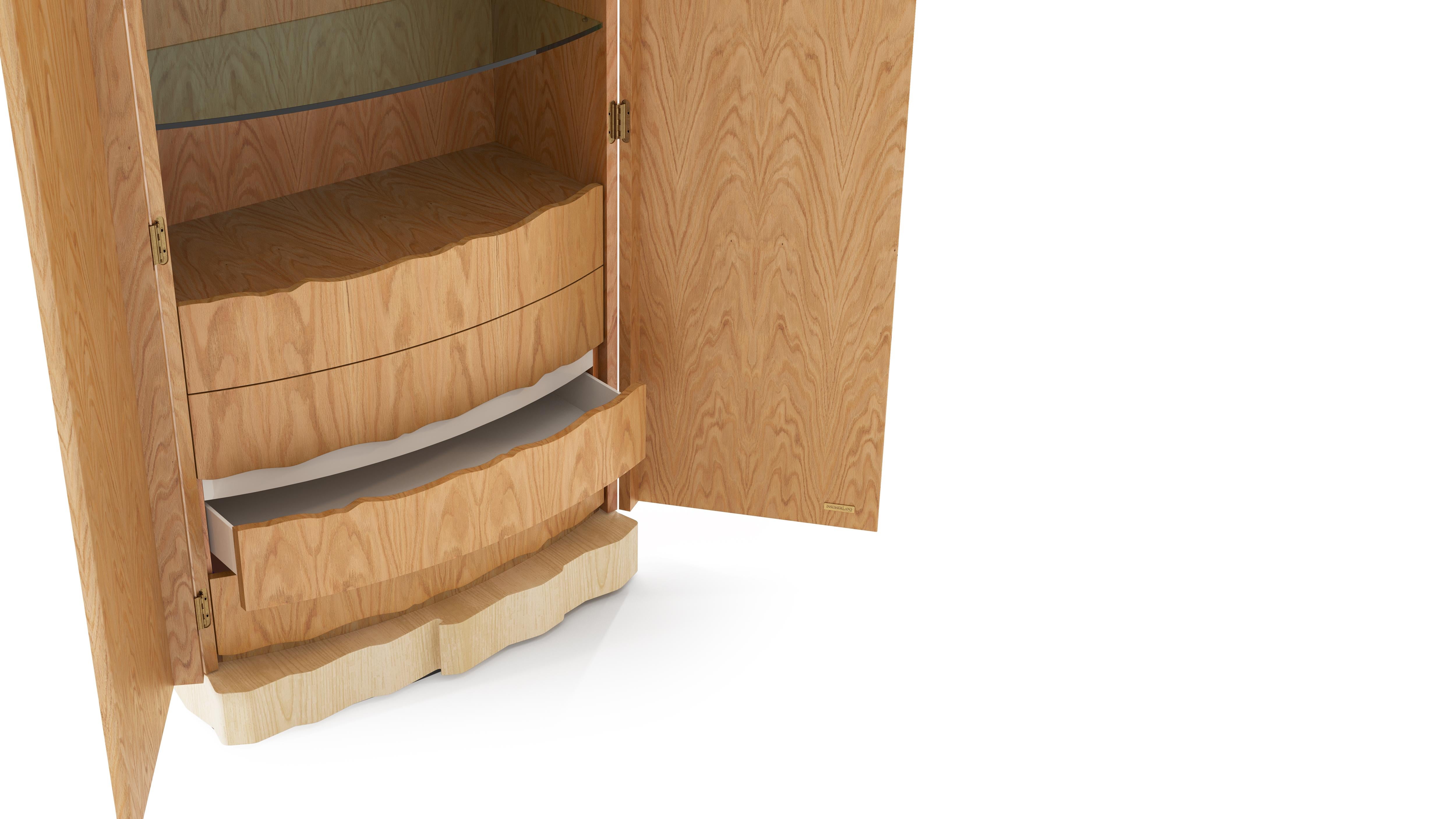 Woodwork Navajo Canyon Cabinet, Oak and Sycamore, InsidherLand by Joana Santos Barbosa For Sale