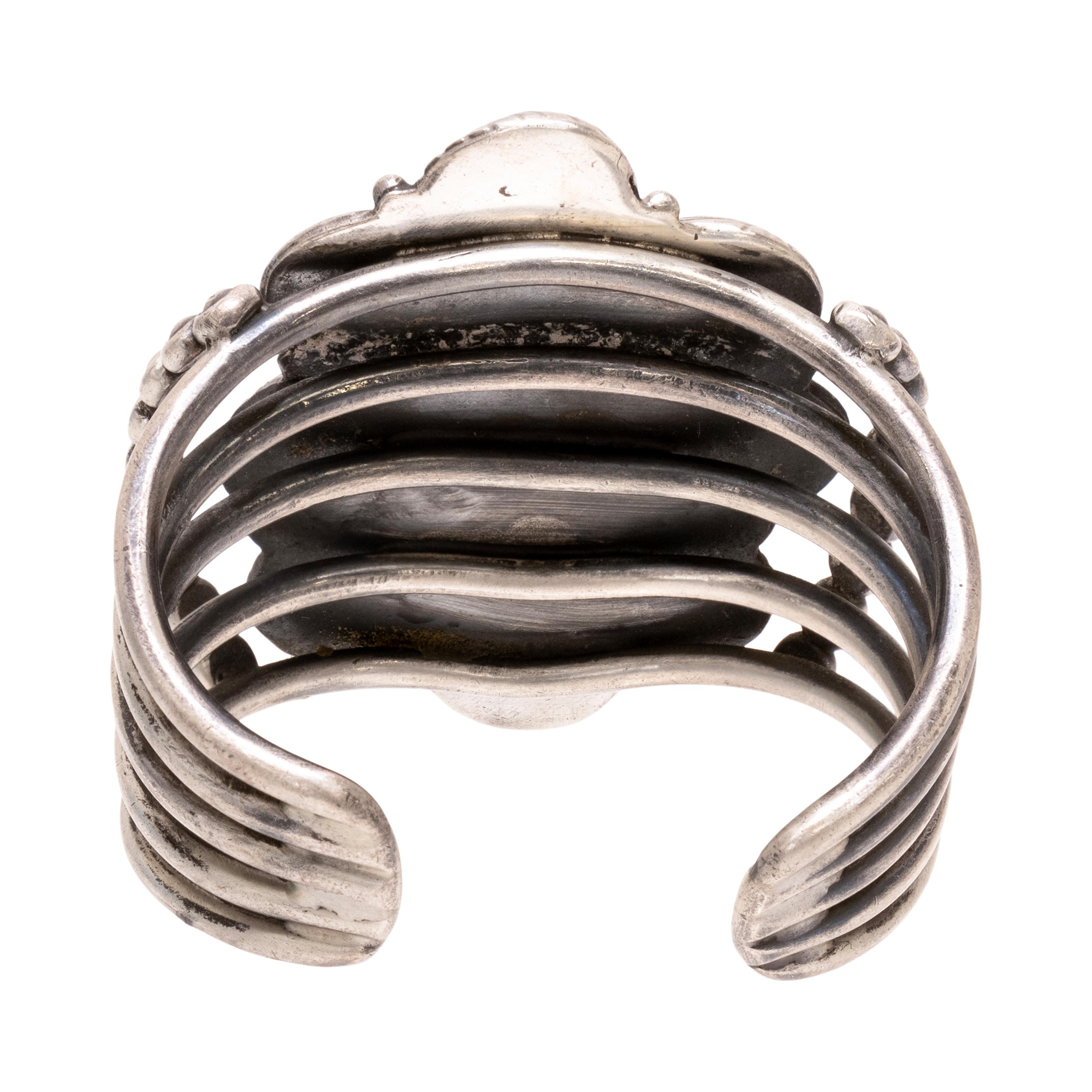 Nativo americano Bracciale Navajo Cerrillos in turchese e argento in vendita