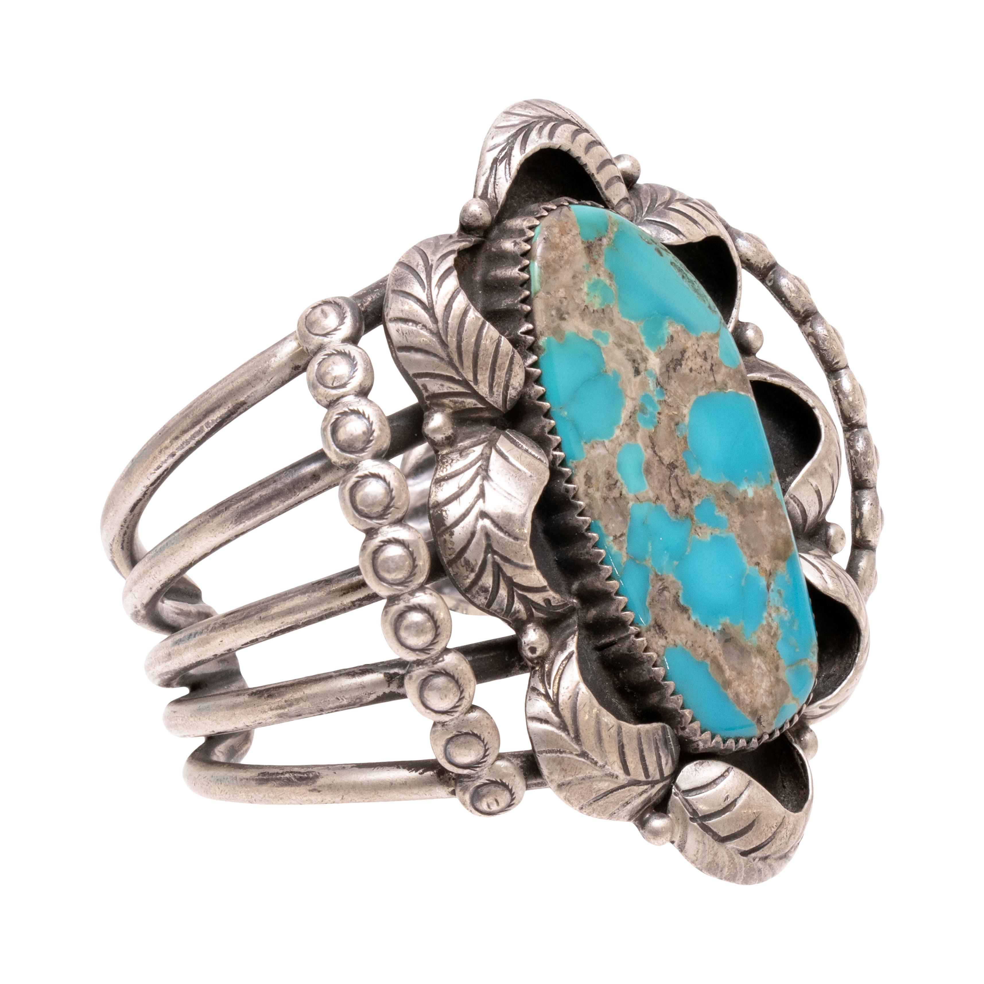 Bracciale Navajo Cerrillos in turchese e argento In condizioni buone in vendita a Coeur d Alene, ID