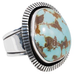 Navajo Cerrillos Turquoise and Sterling Ring