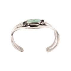 Navajo Cerrillos Turquoise and Sterling Silver Cuff Bracelet
