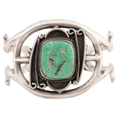 Bracciale in turchese Navajo Cerrillos e argento sterling