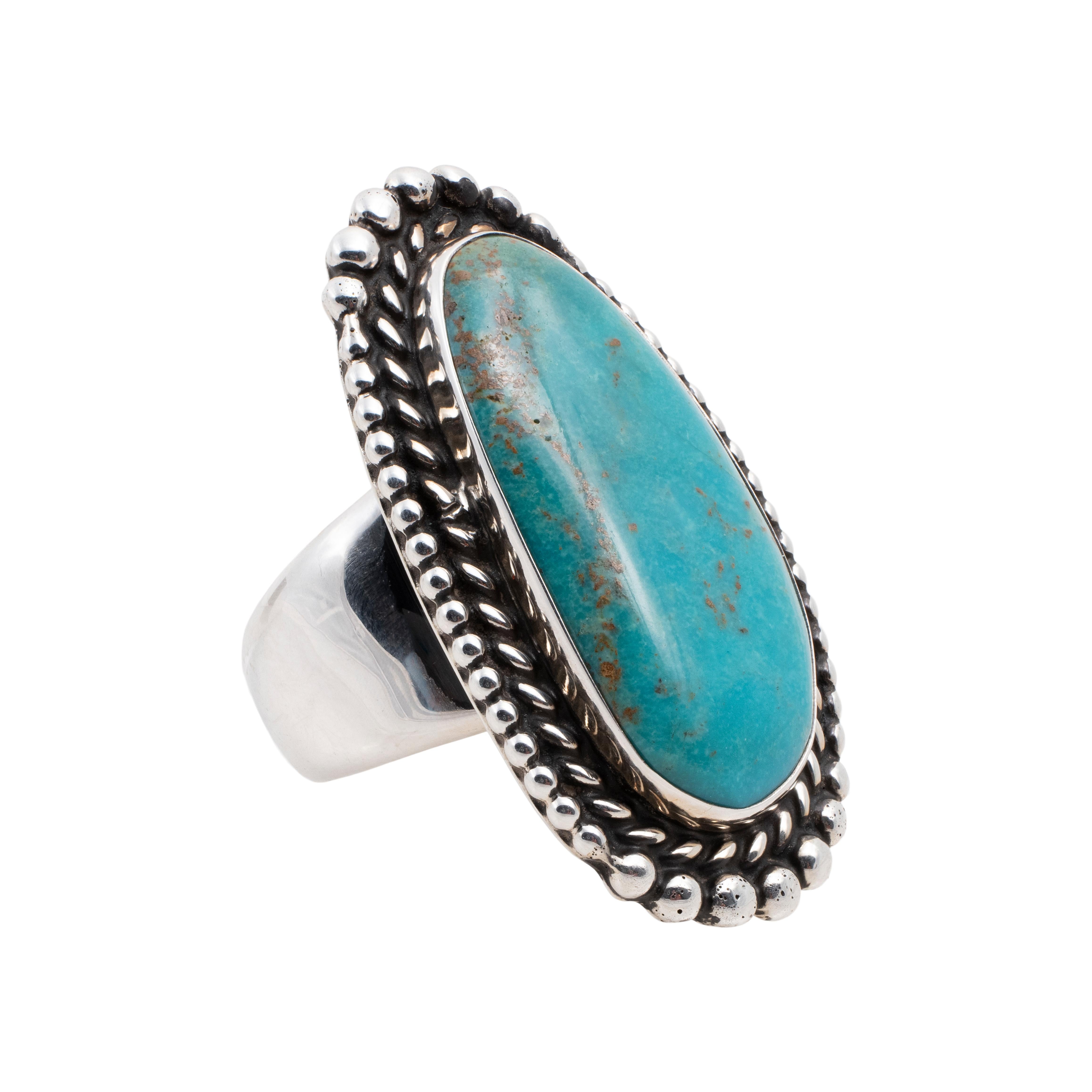 Navajo Cerrillos Turquoise Ring For Sale