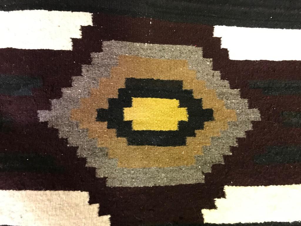 Early 20th Century Navajo Chief's Third Phase Three Large Handwoven Blanket Rug, circa 1920