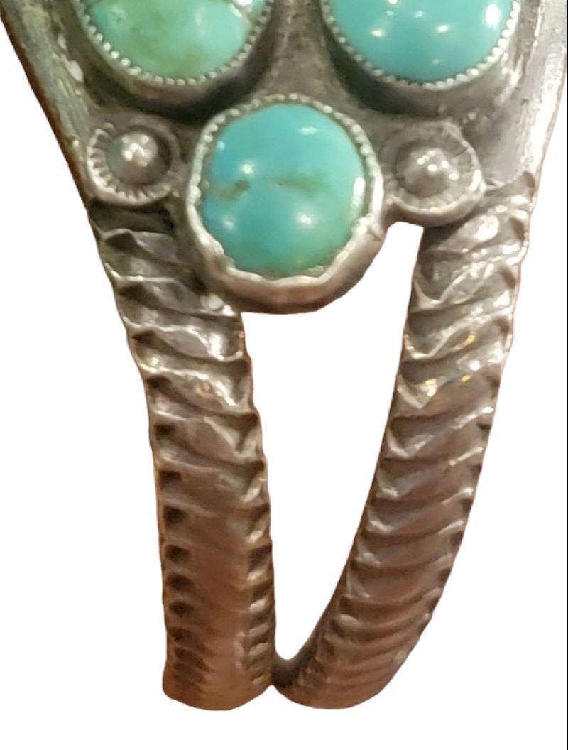 Bracciale in argento Navajo Cluster 1940s in vendita 1
