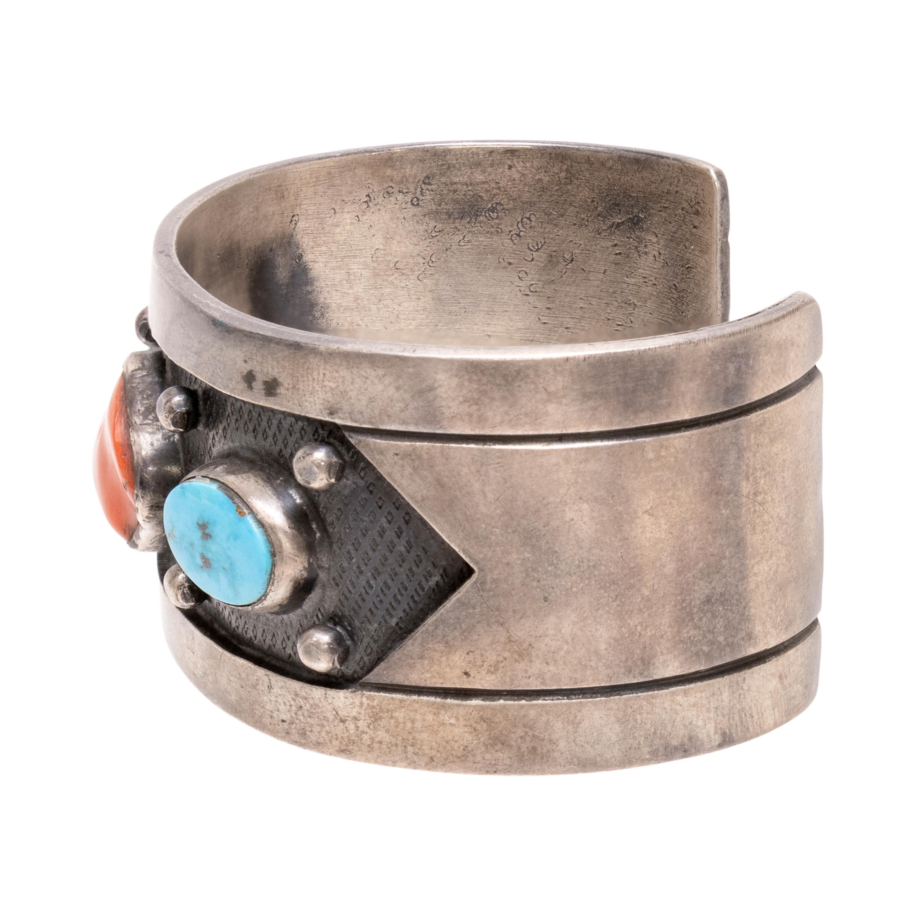 Femenino o masculino Pulsera Navajo de Coral y Turquesa en venta