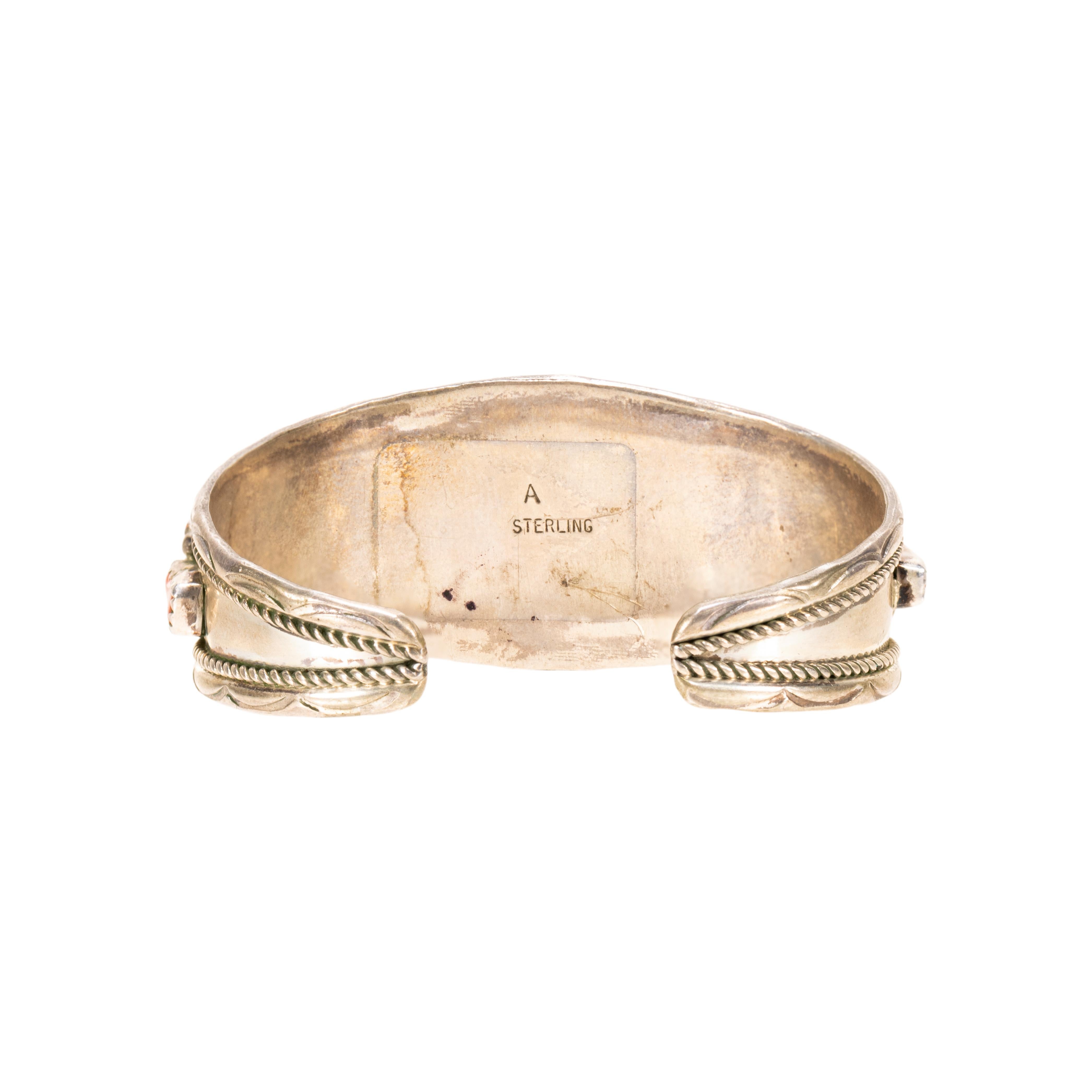 Taglio misto Bracciale di corallo Navajo in vendita