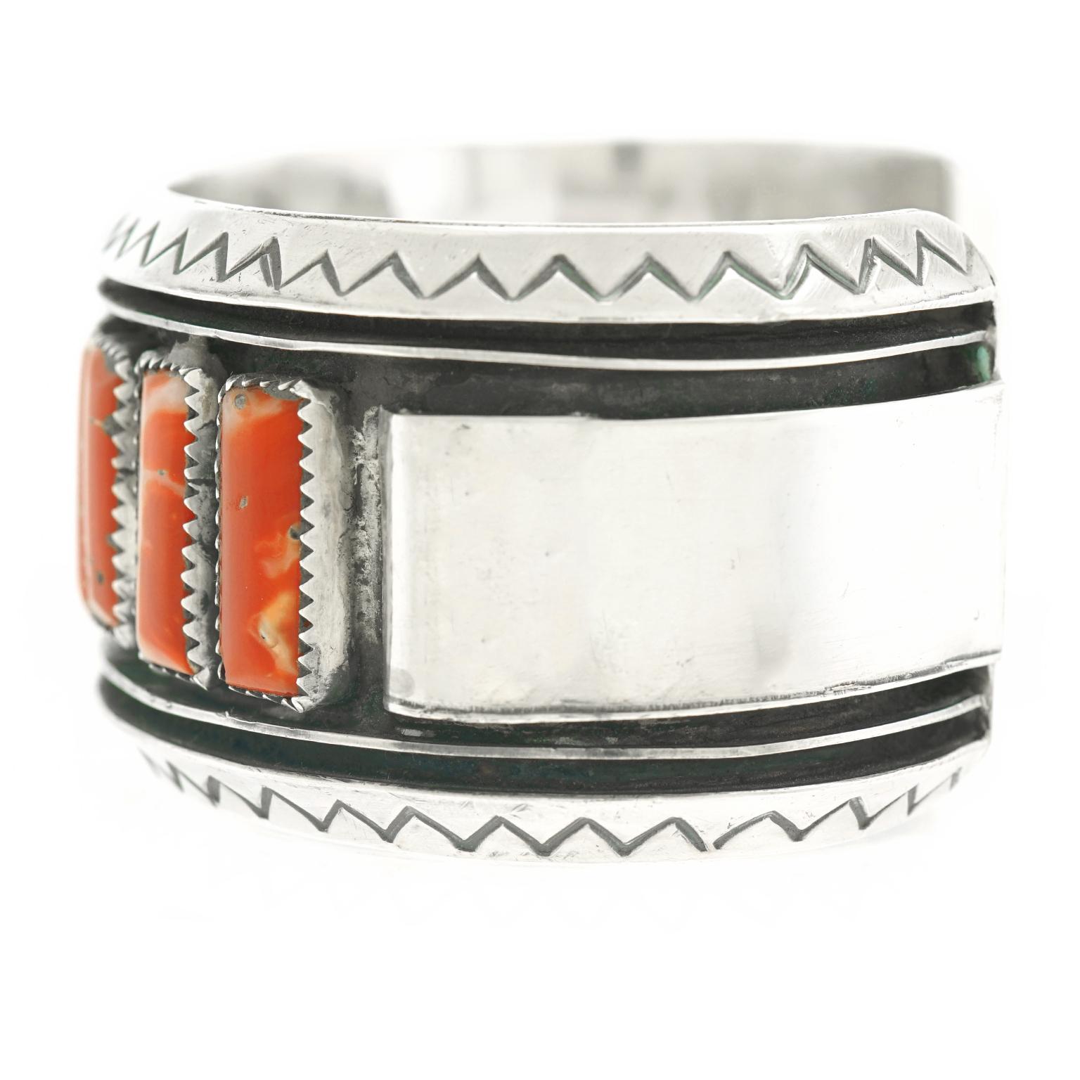 Navajo Coral Cuff Bracelet 1