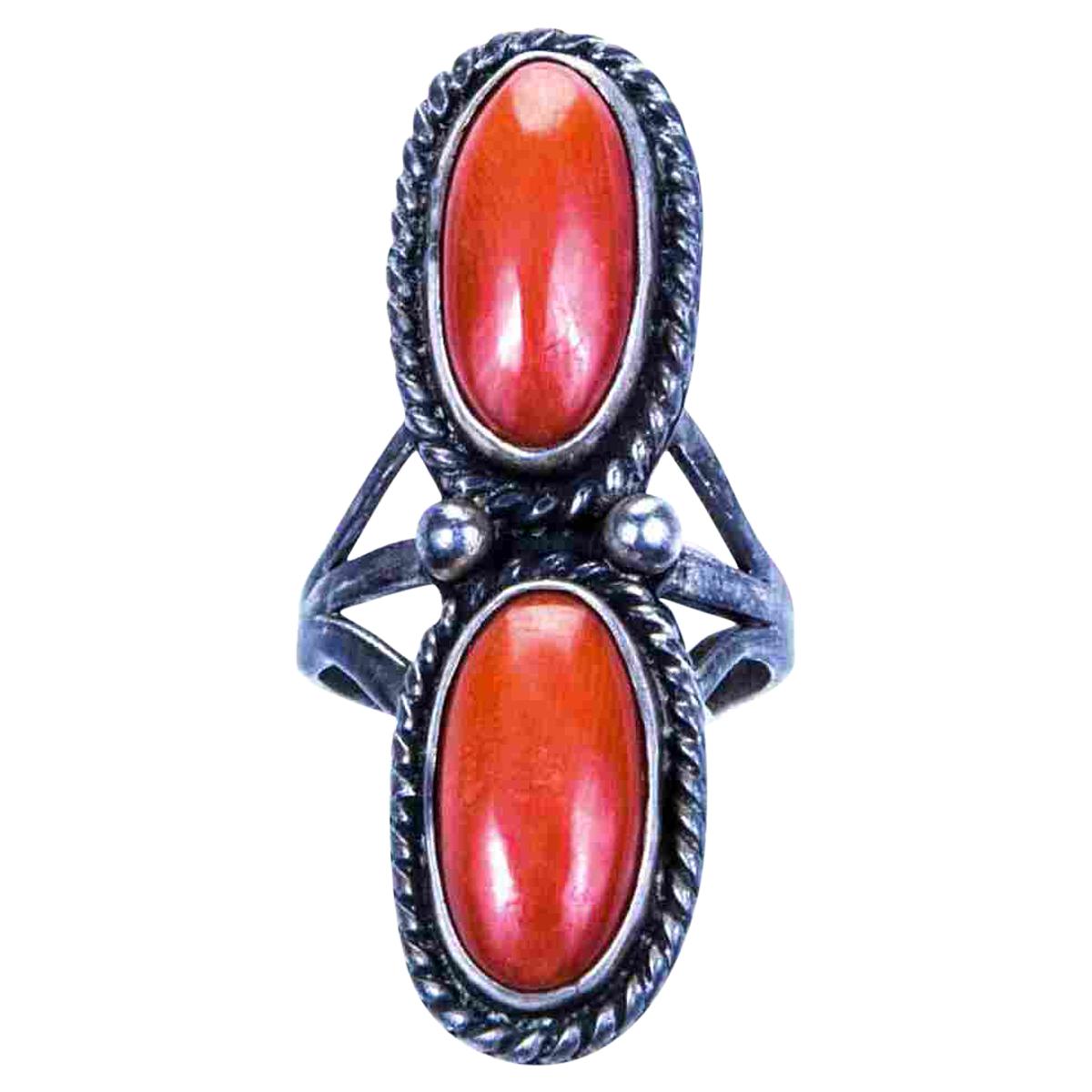 Navajo Coral Ring For Sale