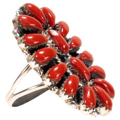 Anello di corallo navajo