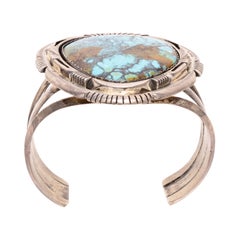 Bracelet Navajo Damele Mine turquoise et argent sterling