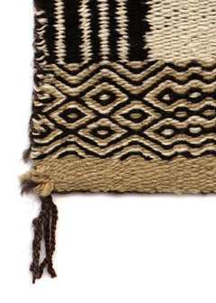 1930s Navajo Double Saddle Blanket in Double-Faced Twill with Geometric Design