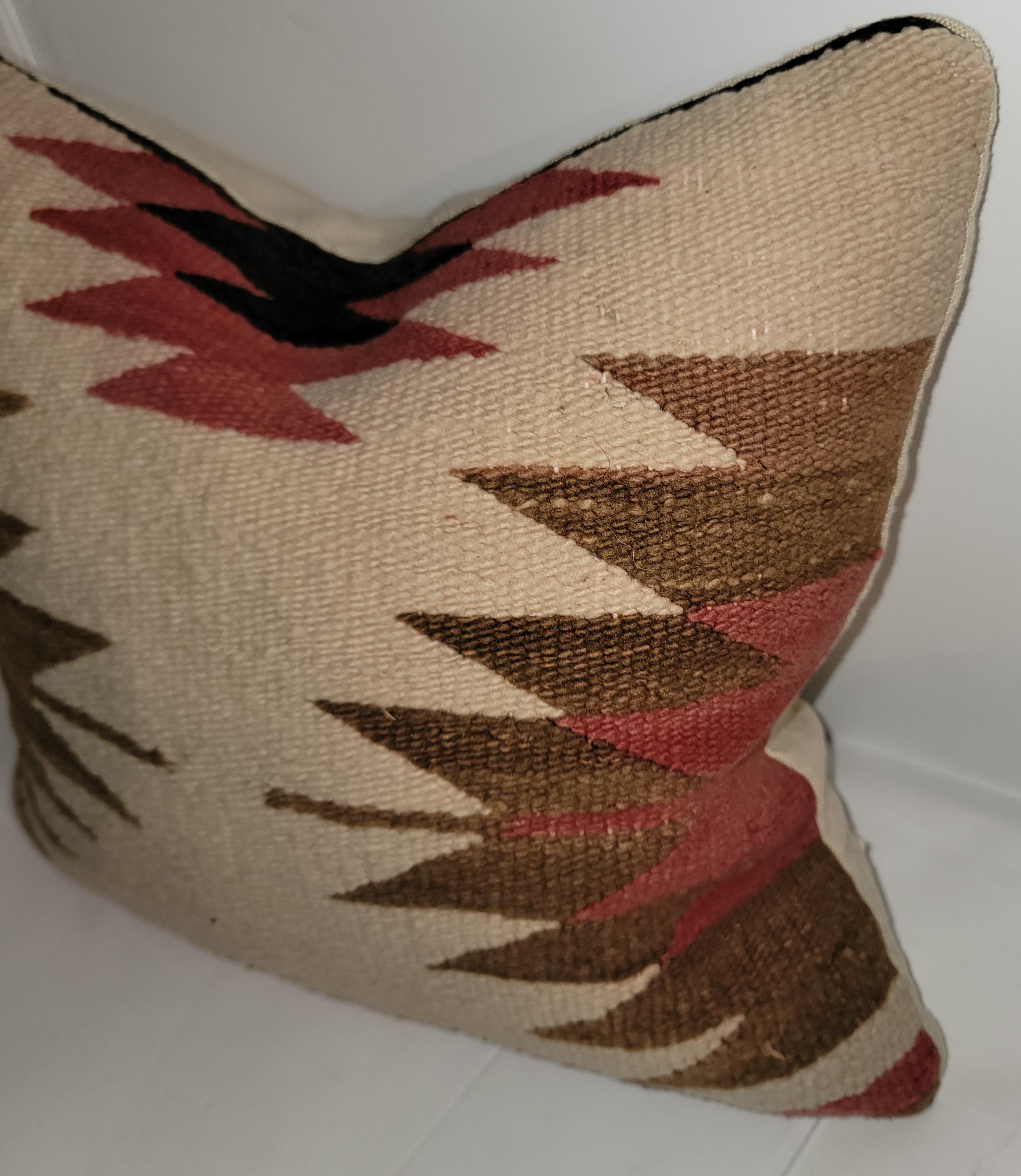 Hand-Woven Navajo Eye Dazzler Indian Weaving Pillow