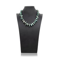 Fox Turquoise and Sterling Beaded Necklace