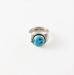Navajo Francis Fred Sterling Silver Turquoise Ring