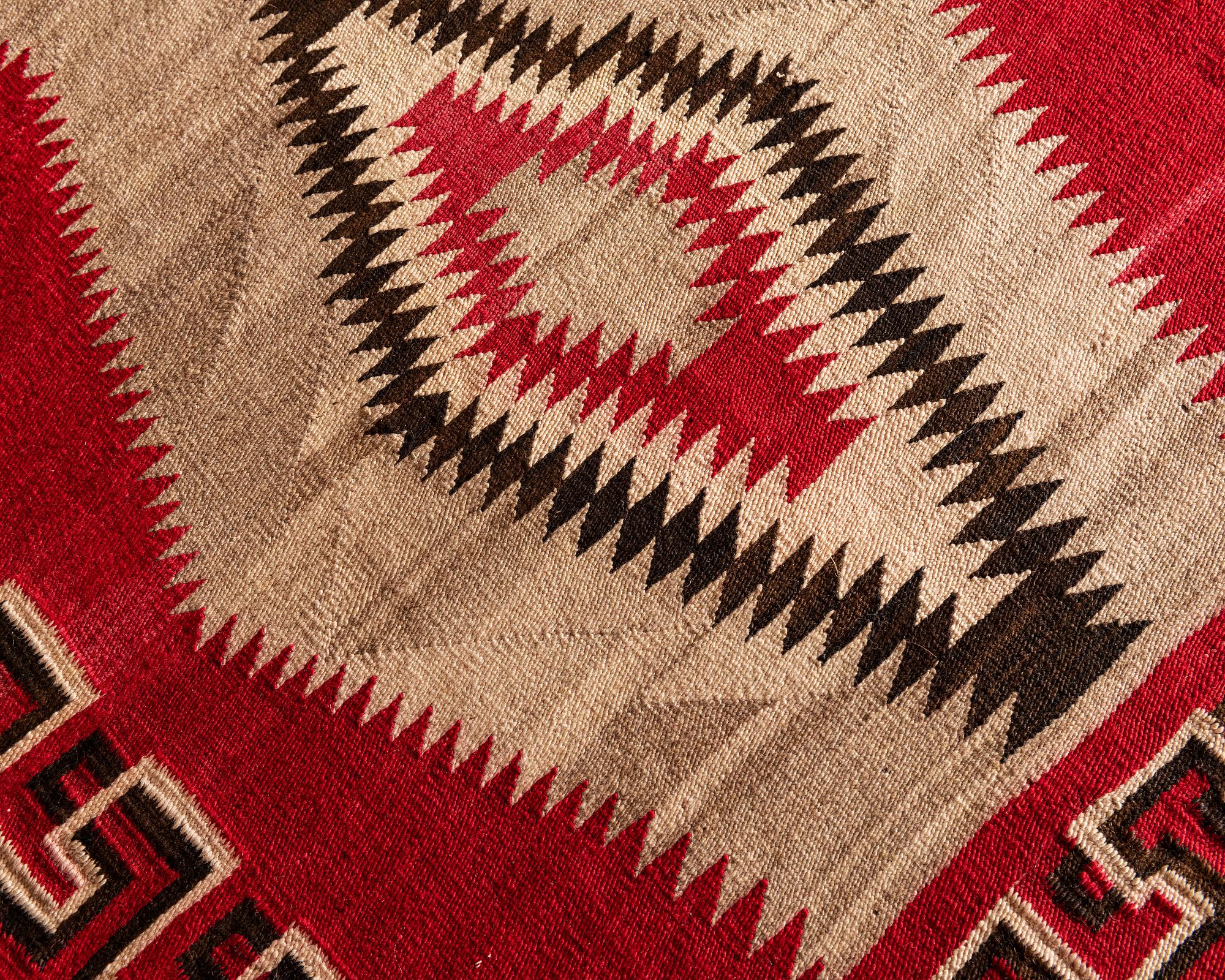 Hand-Woven Navajo Ganado Textile, 1920s