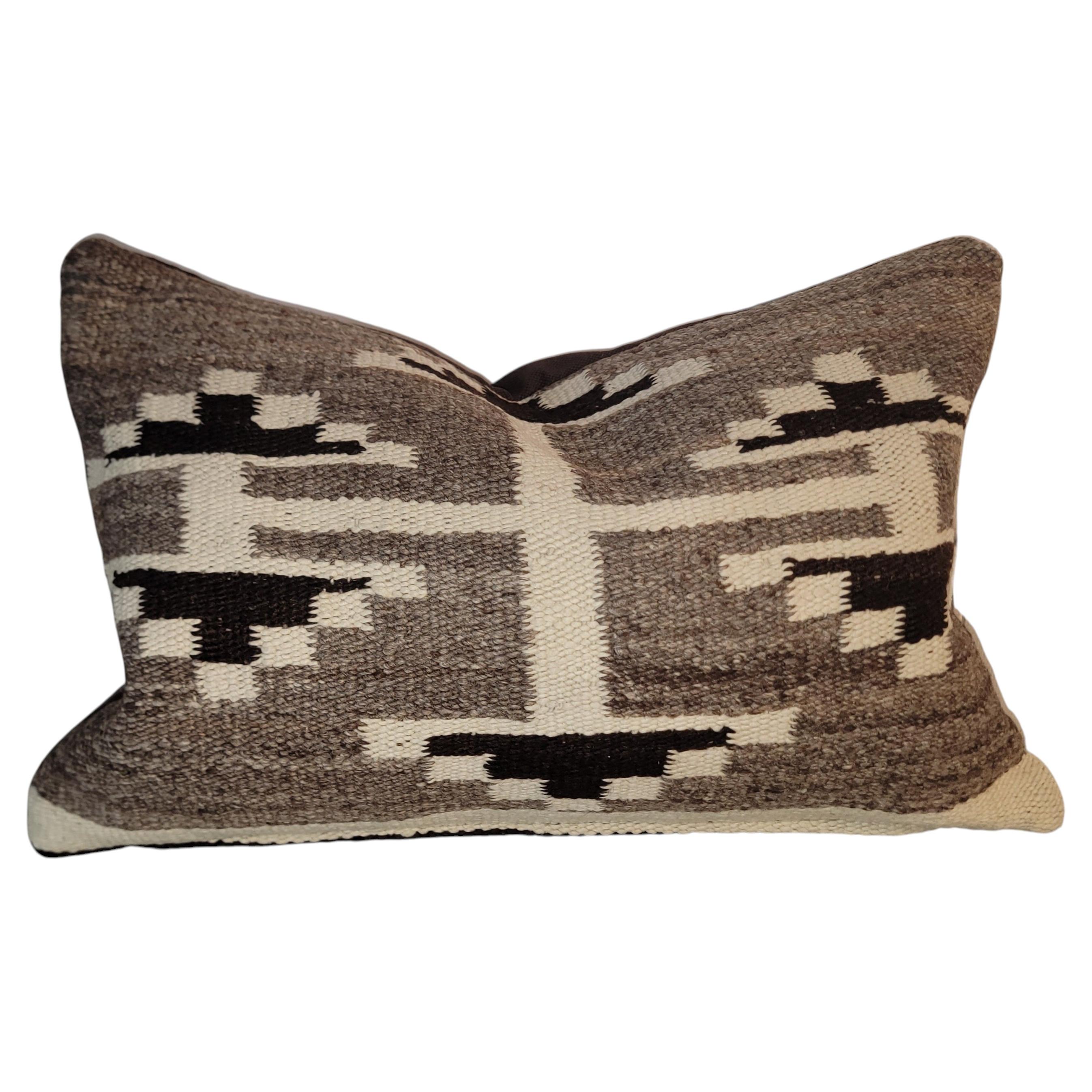 Navajo Geometric Storm Pattern Woven Pillow