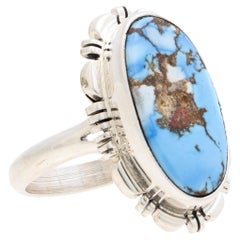 Navajo Golden Hill Turquoise and Sterling Silver Ring
