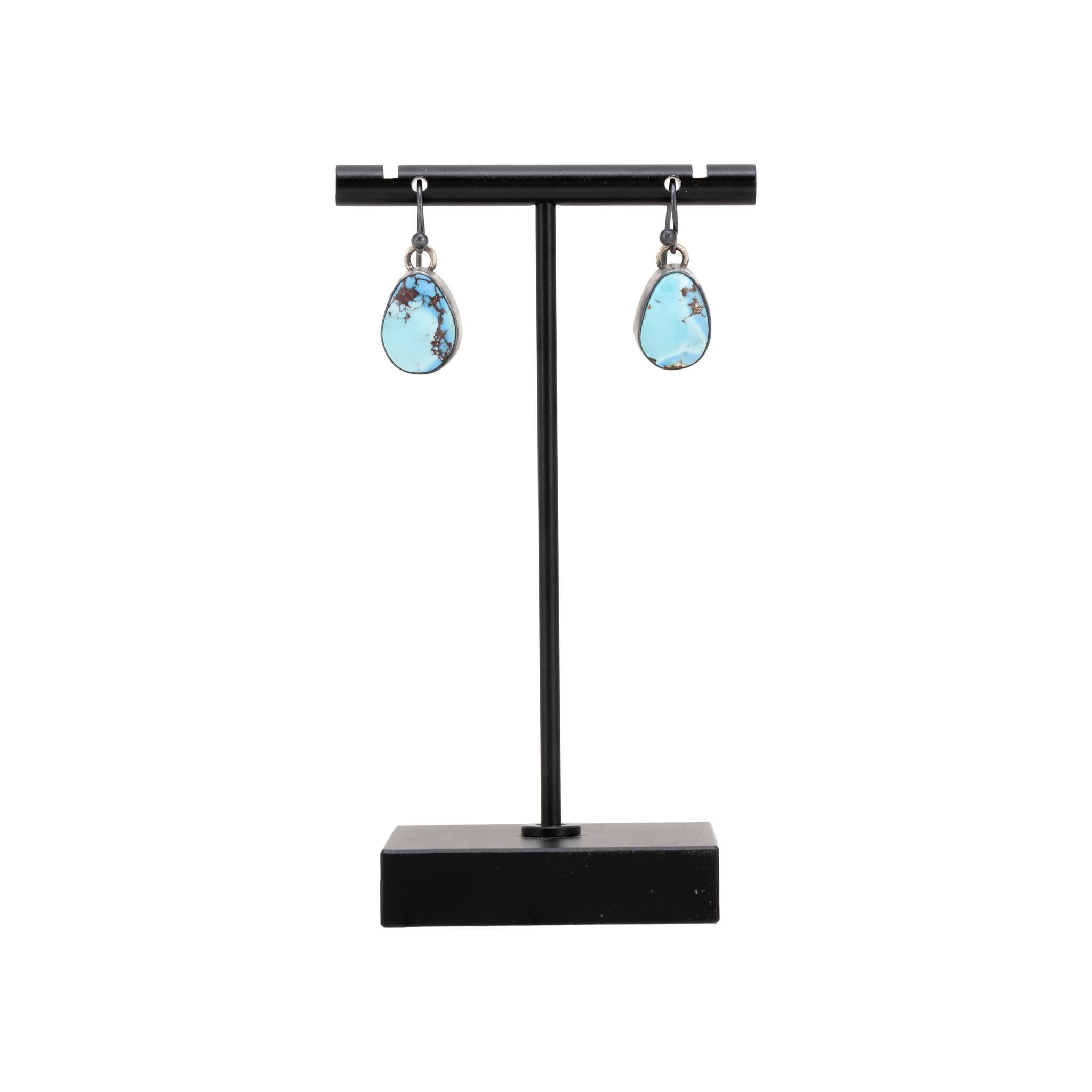Native American Navajo Golden Hill Turquoise Earrings