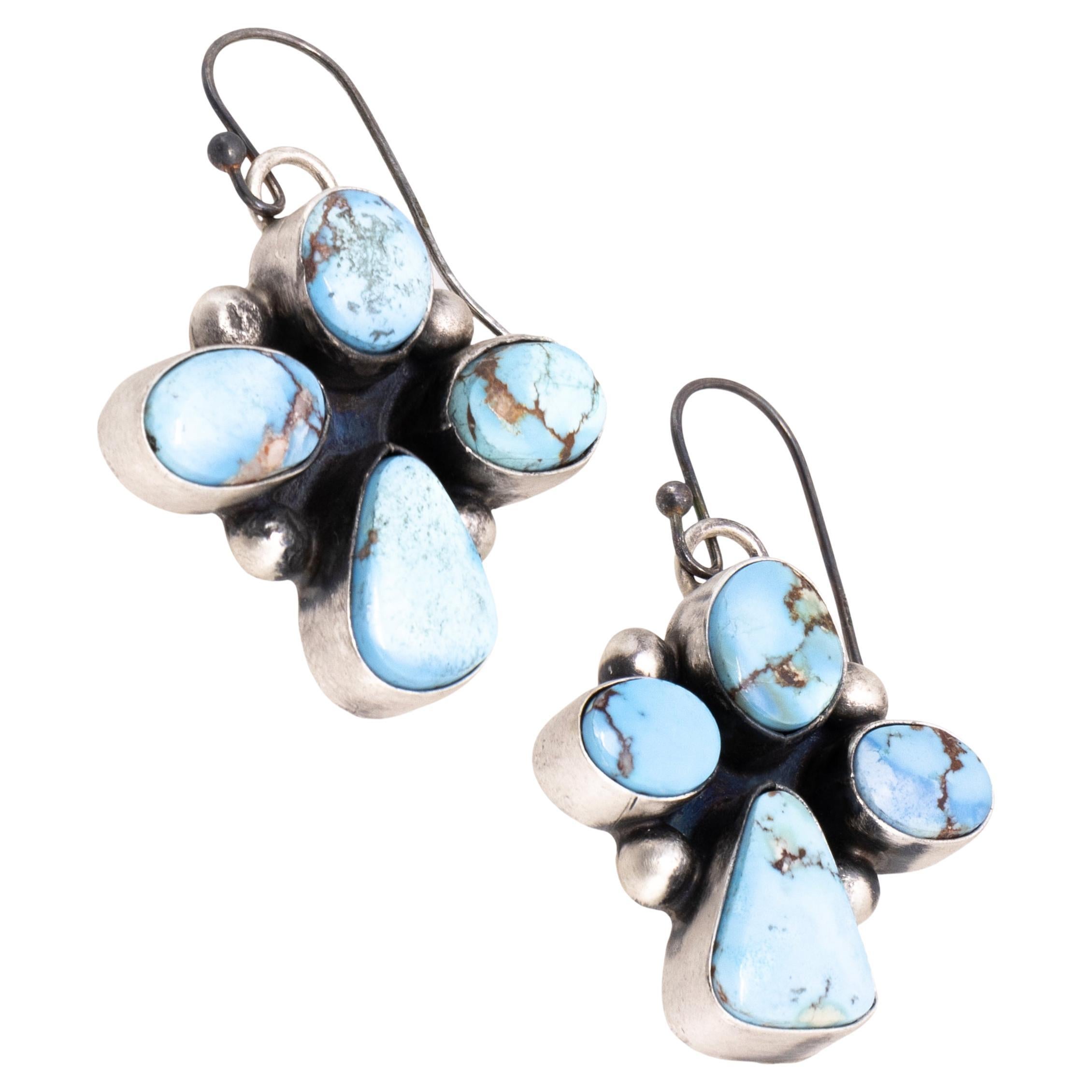 Boucles d'oreilles Navajo Golden Hill Turquoise