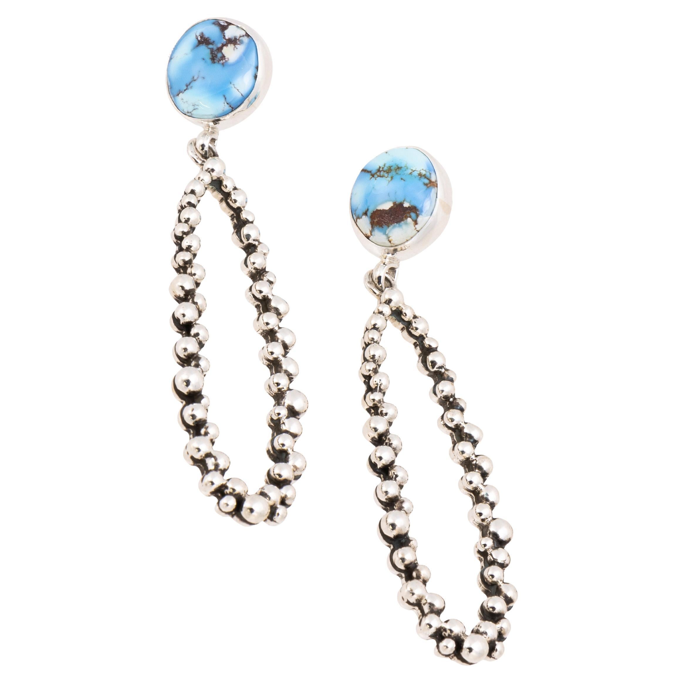 Boucles d'oreilles Navajo Golden Hill Turquoise
