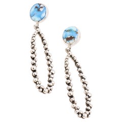 Navajo Golden Hill Turquoise Earrings