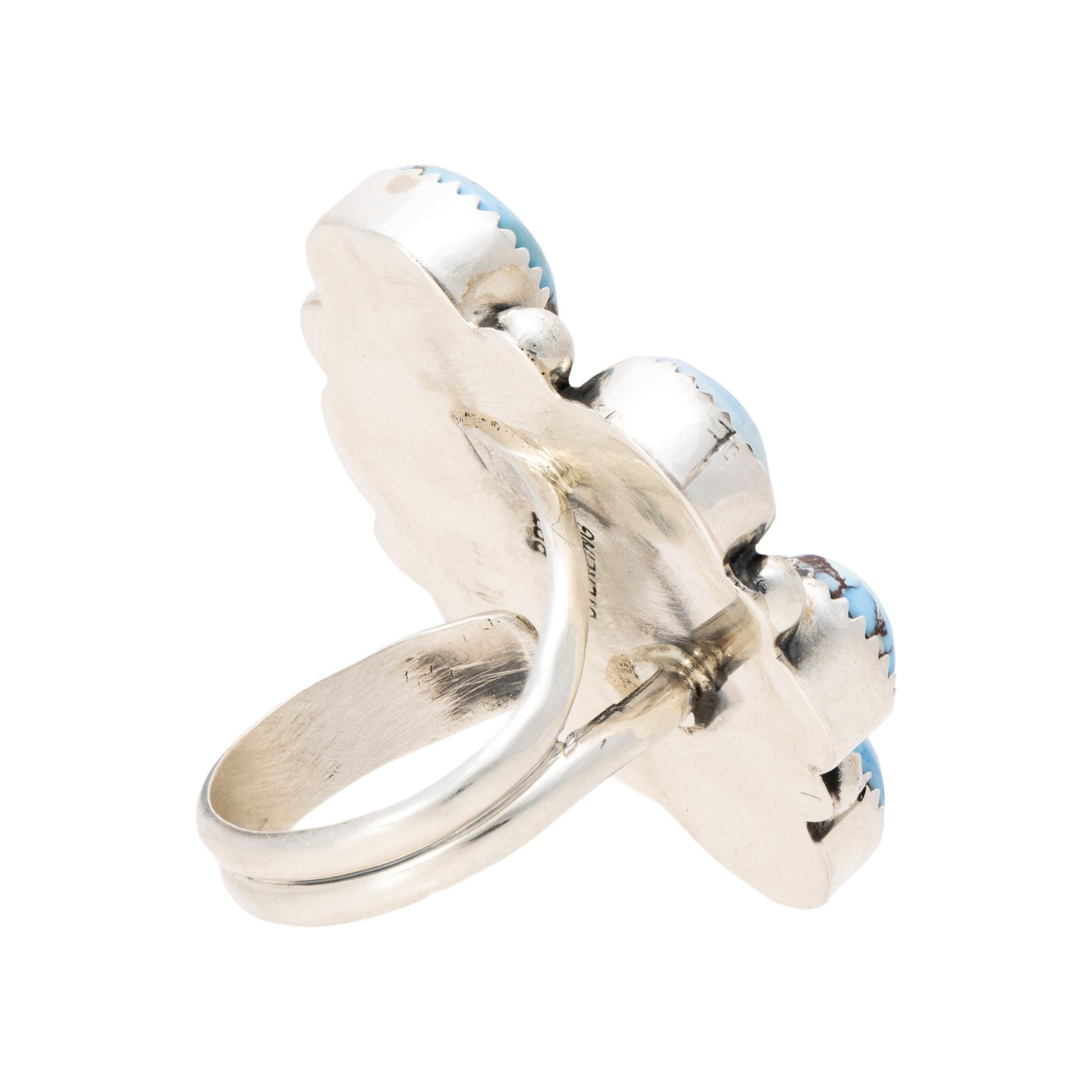 Navajo Golden Hill Türkis Ring (Indigene Kunst (Nord-/Südamerika)) im Angebot