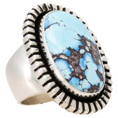 Used Navajo Golden Hill Turquoise Ring