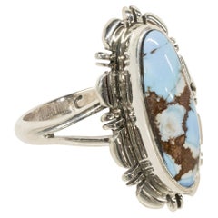 Used Navajo Golden Hill Turquoise Ring