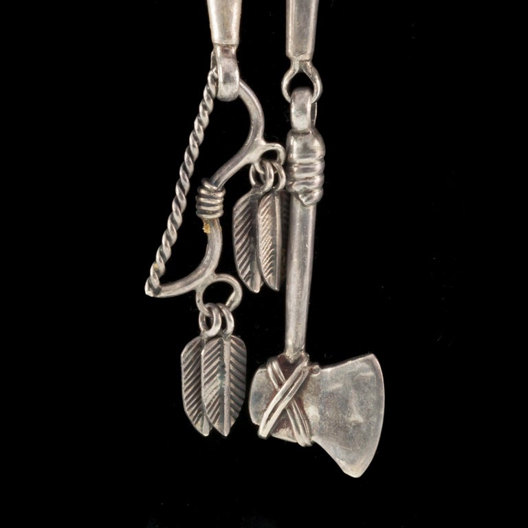 Navajo Handcrafted Sterling Silver and Turquoise Kachina Black Leather ...