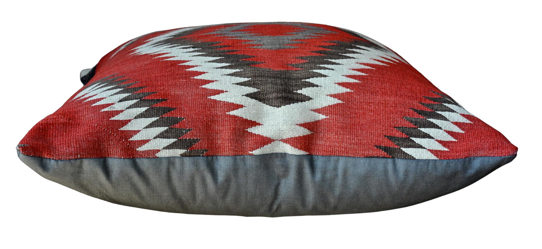 Navajo handgewebte Vintage Ganado Textil Bodenkissen, ca. 1940er Jahre (amerikanisch) im Angebot