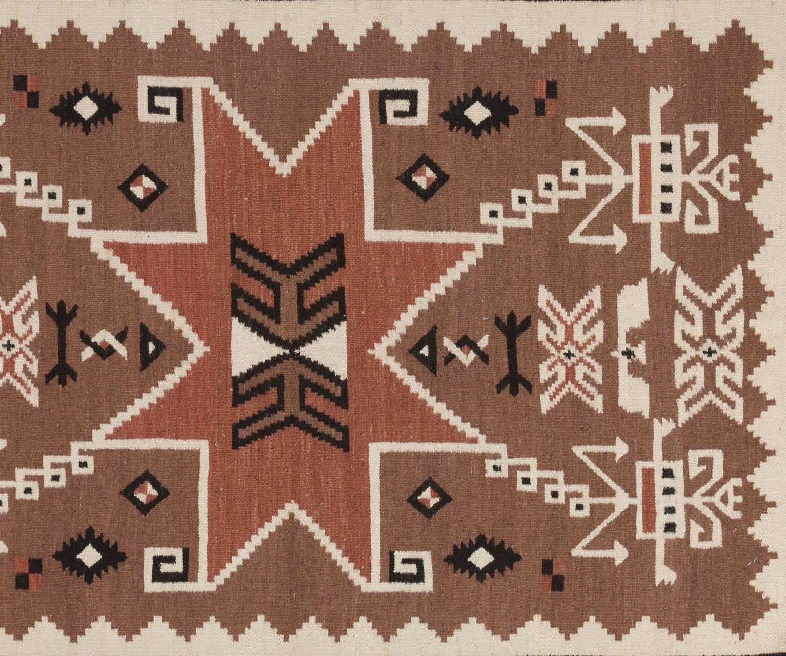 American Navajo Handwoven Storm Pattern Rug