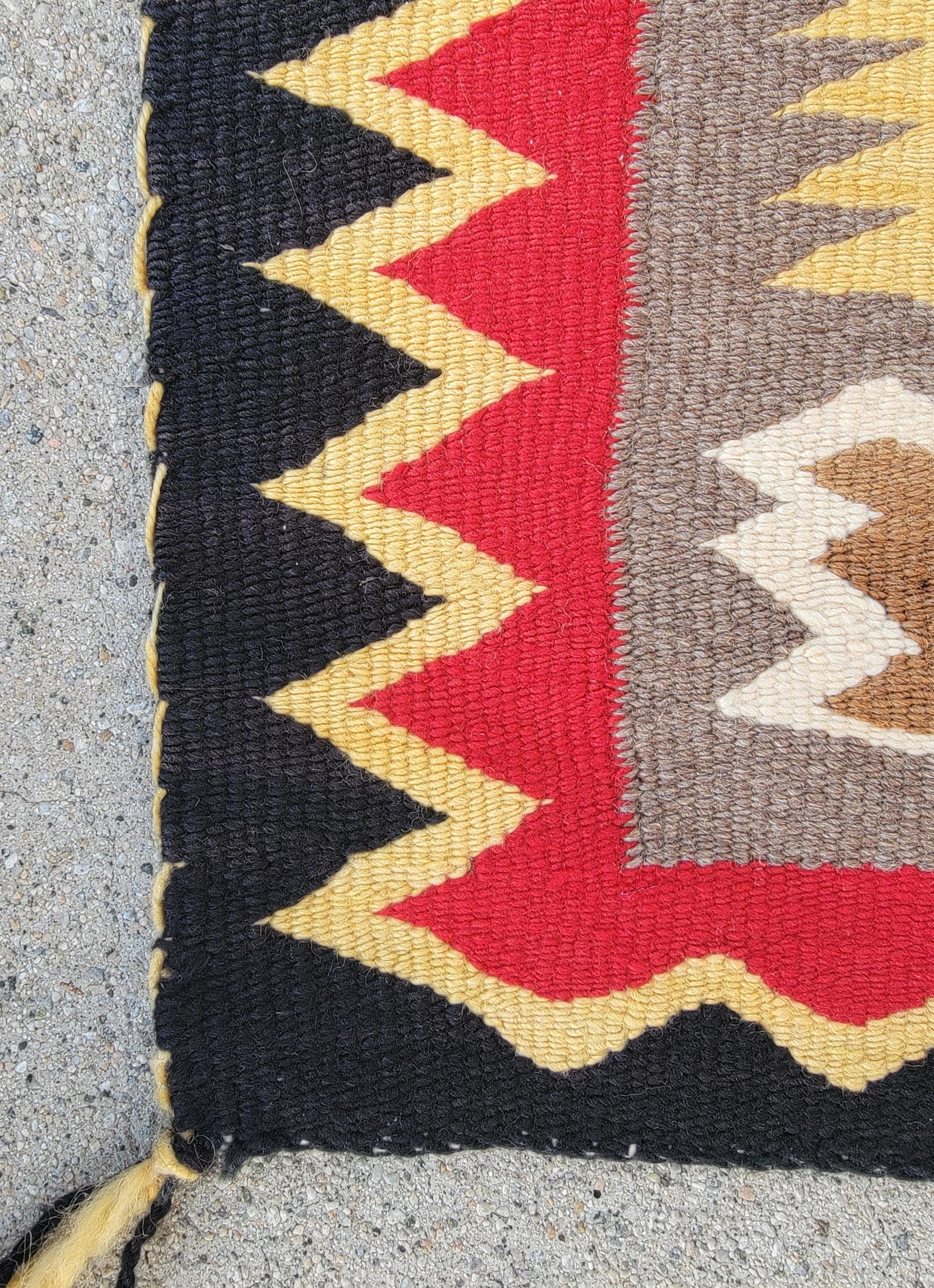 Navajo-Indianer-Kristall- Trading Post-Weberei (Handgewebt) im Angebot