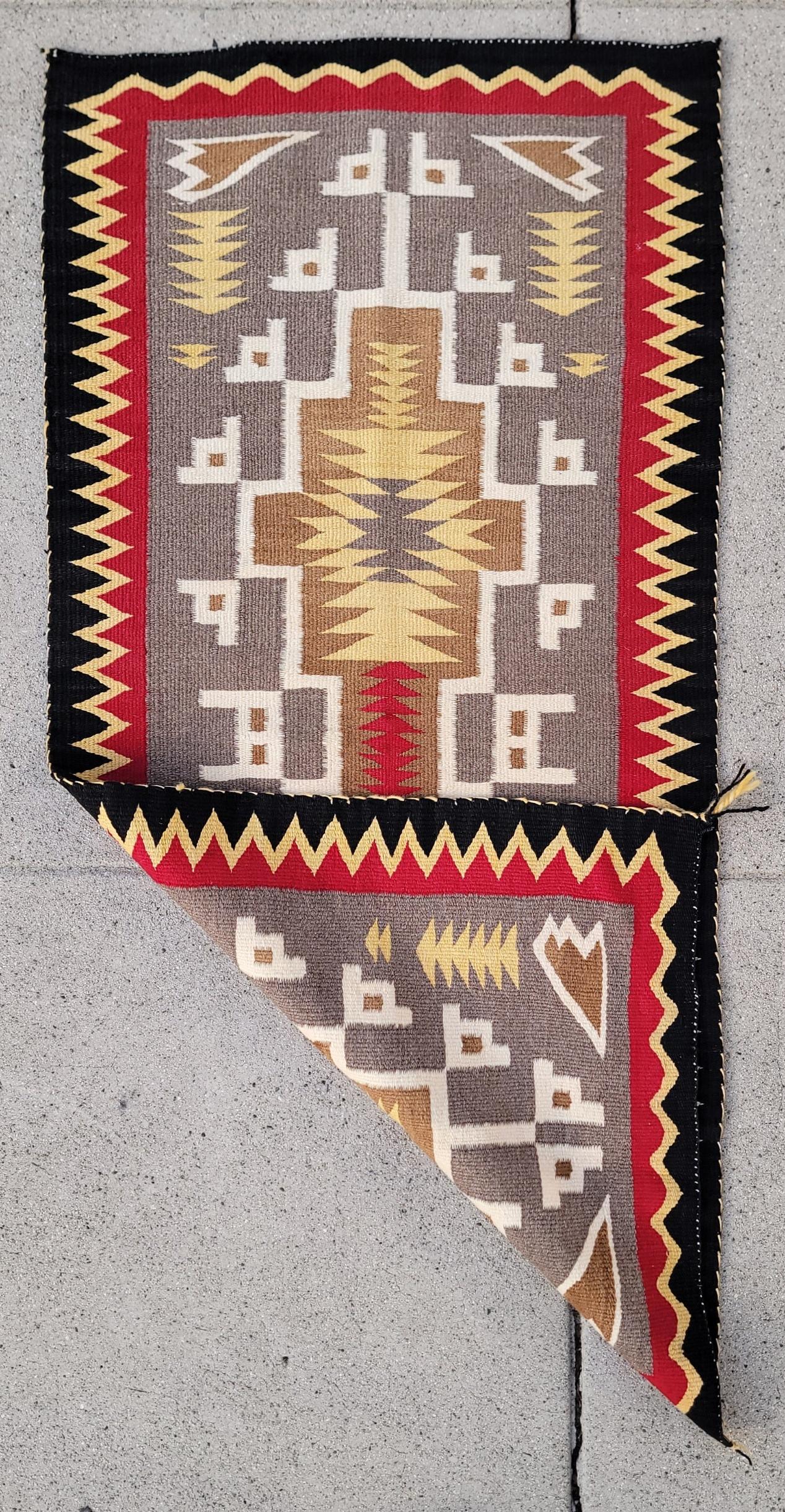Navajo-Indianer-Kristall- Trading Post-Weberei (20. Jahrhundert) im Angebot