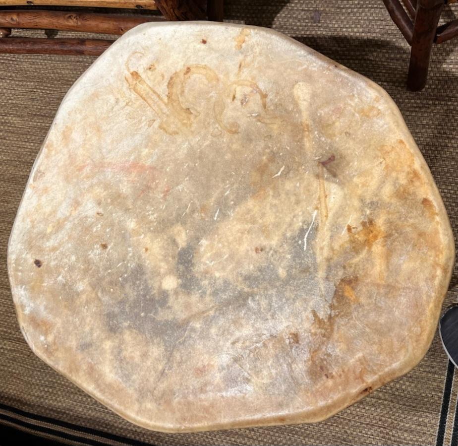 20th Century Navajo Indian Drum Table from Taos, New Mexico