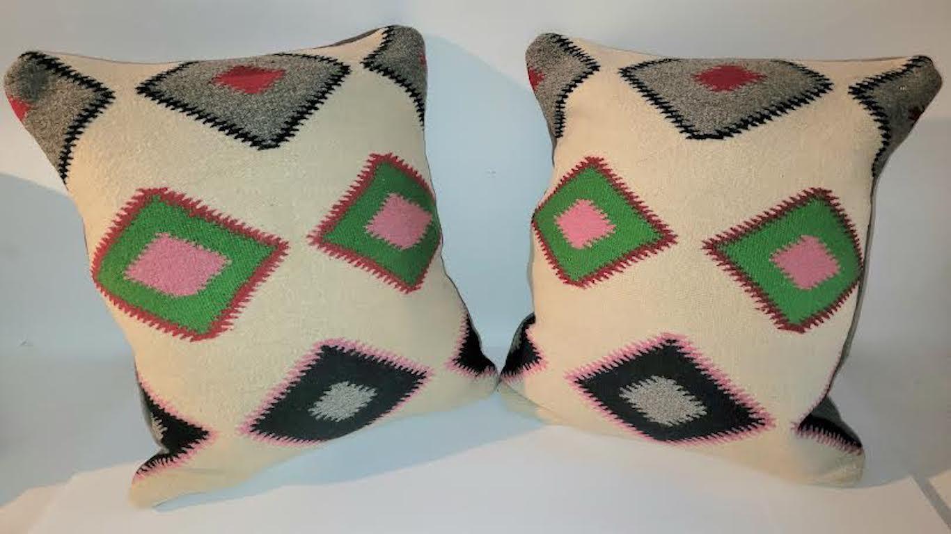 Hand-Woven Navajo Indian Eye Dazzler Custom Made Pillows For Sale