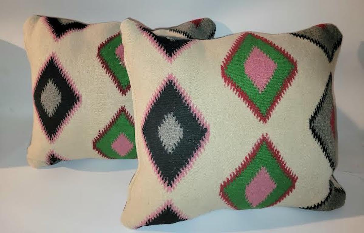 Navajo Indian Eye Dazzler Custom Made Pillows In Good Condition For Sale In Los Angeles, CA