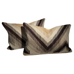 Navajo Indian  Eye Dazzler Weaving Pillows -Pair