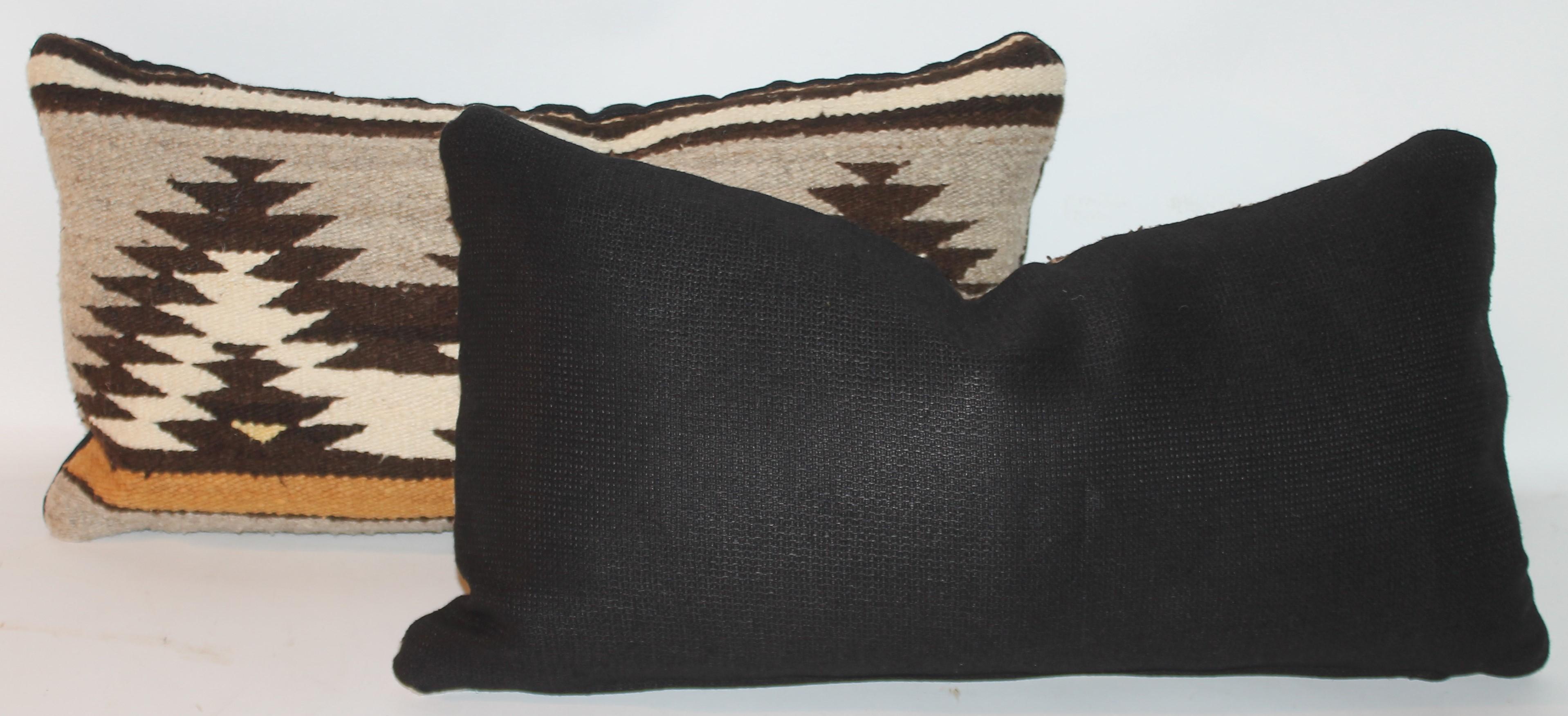 Adirondack Navajo Indian Geometric  Weaving Pillows, Pair