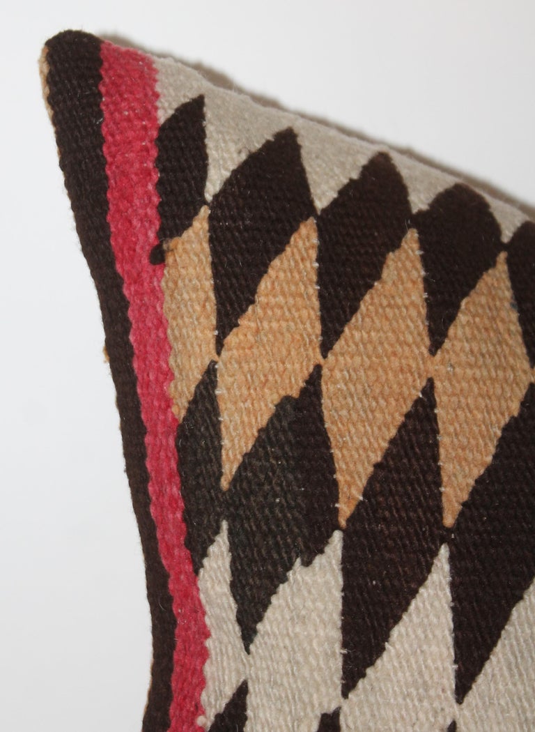 American Navajo Indian Geometric Weaving Pillows, Pair For Sale