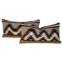 Navajo Indian Geometric  Weaving Pillows, Pair