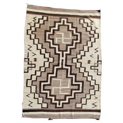 Navajo Indian Room Sized Whirling Logs Weaving