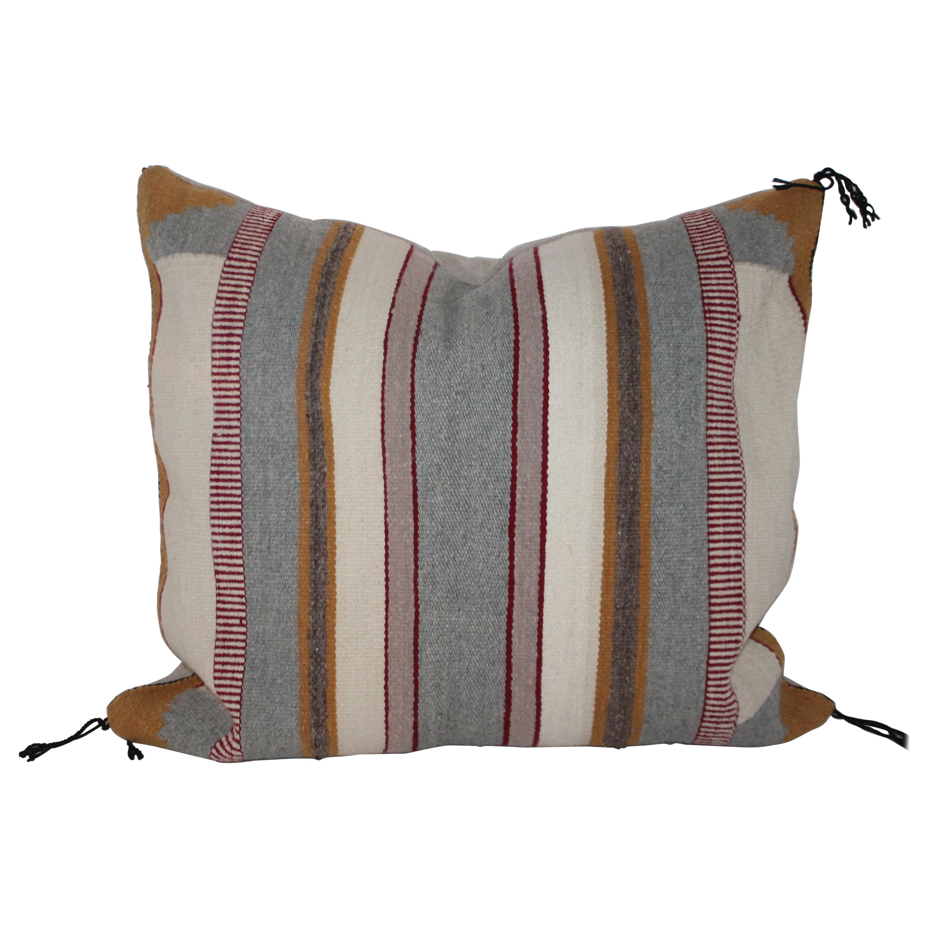 Navajo Indian Saddle Blanket Weaving Pillow