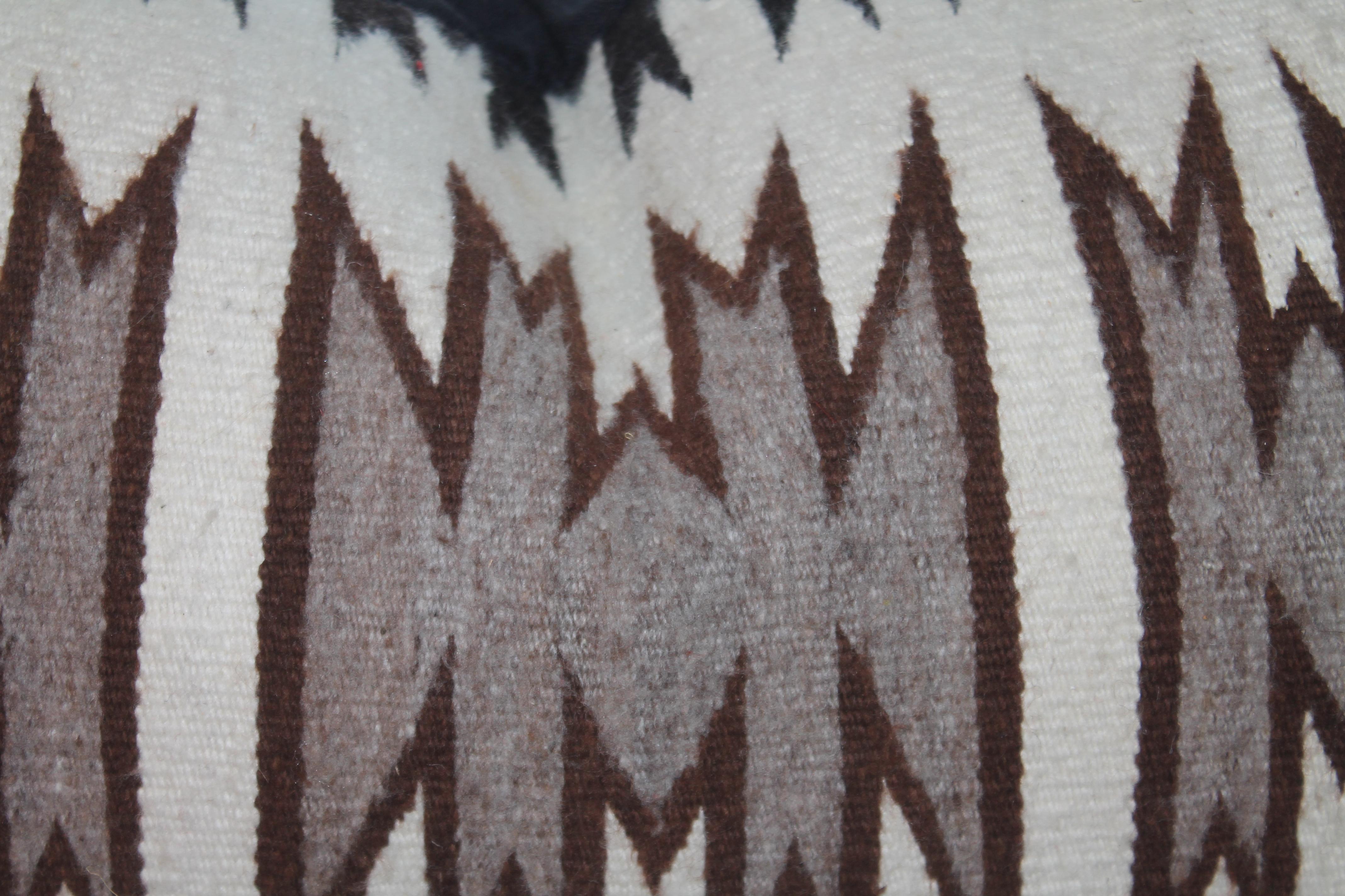 American Navajo Indian Saddle Weaving Bolster Pillow