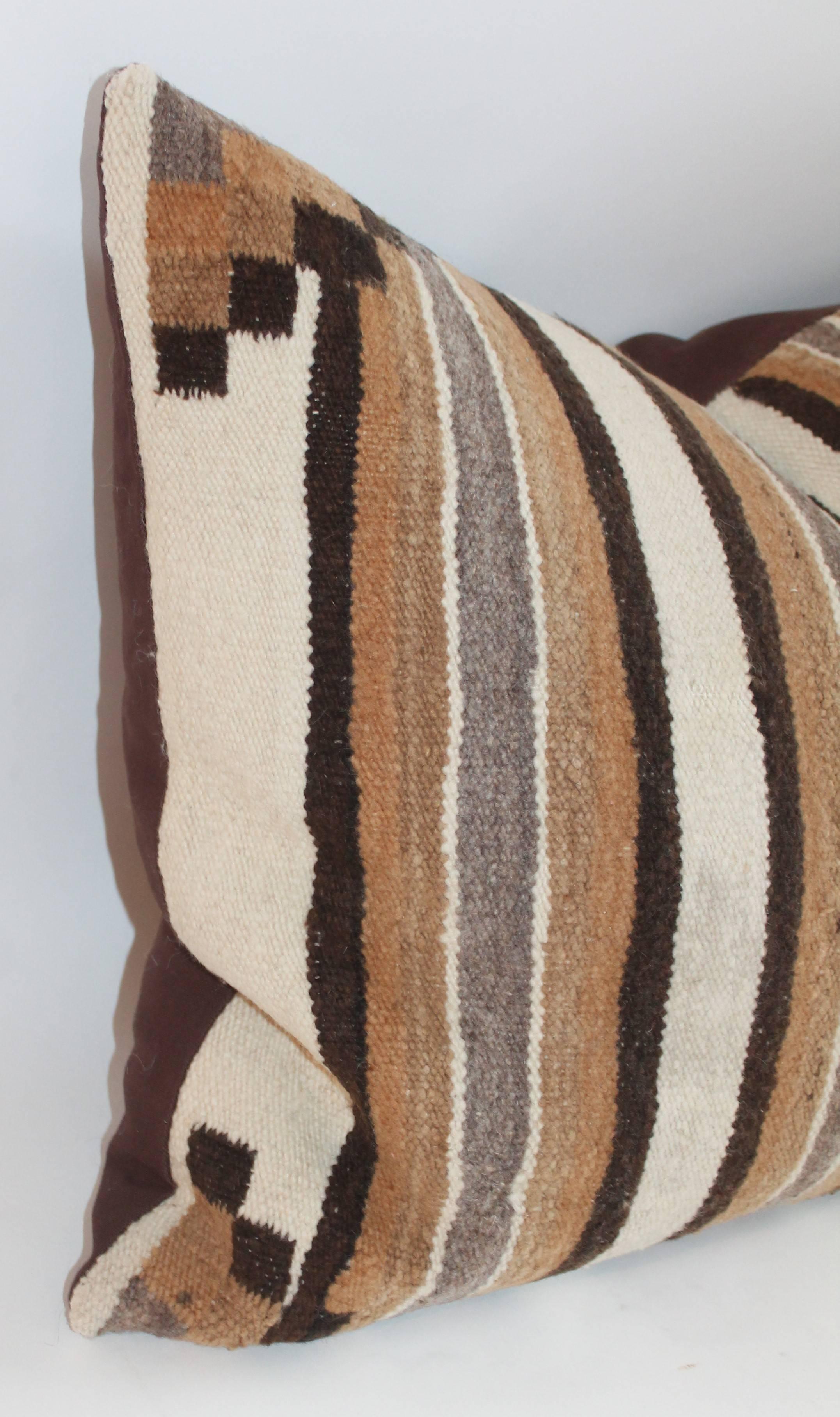 Hand-Woven Navajo Indian Saddleblanket Weaving Pillow