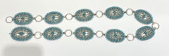 Navajo Indian Silver and Turquoise Concho Belt